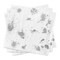 Durable White with Silver Paint Splatter Paper Beverage/Cocktail Napkins (600 Napkins)